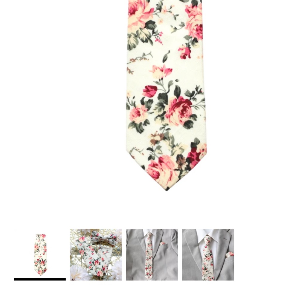 Tilden Co., Floral Women's Scarves Set of 3, Molly Ringwald inspired, 1980s vibe - Picture 5 of 5